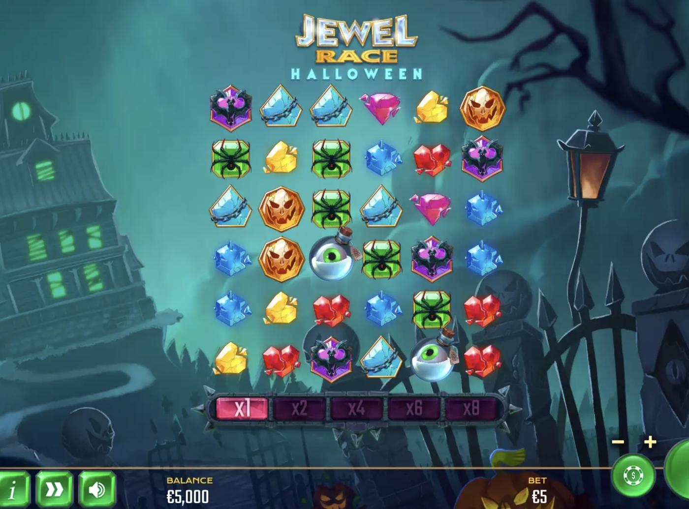 Jewel Race Halloween: image of main menu