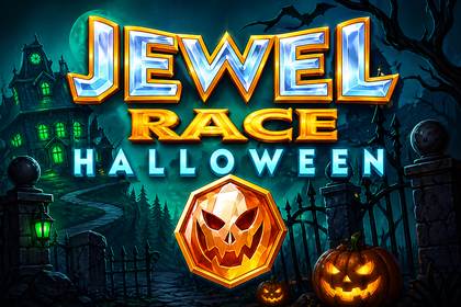 Jewel Race Halloween Online Slot Logo