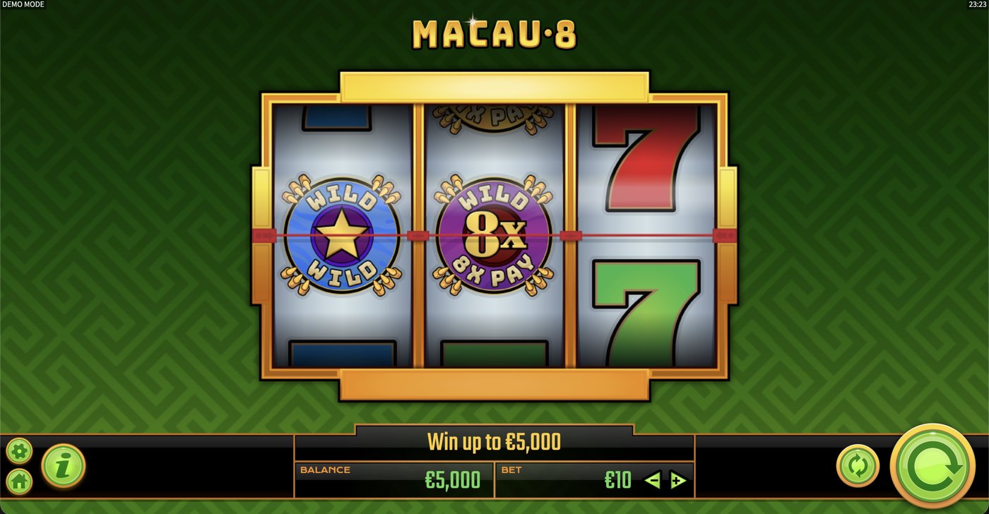 Macau 8: image of main menu