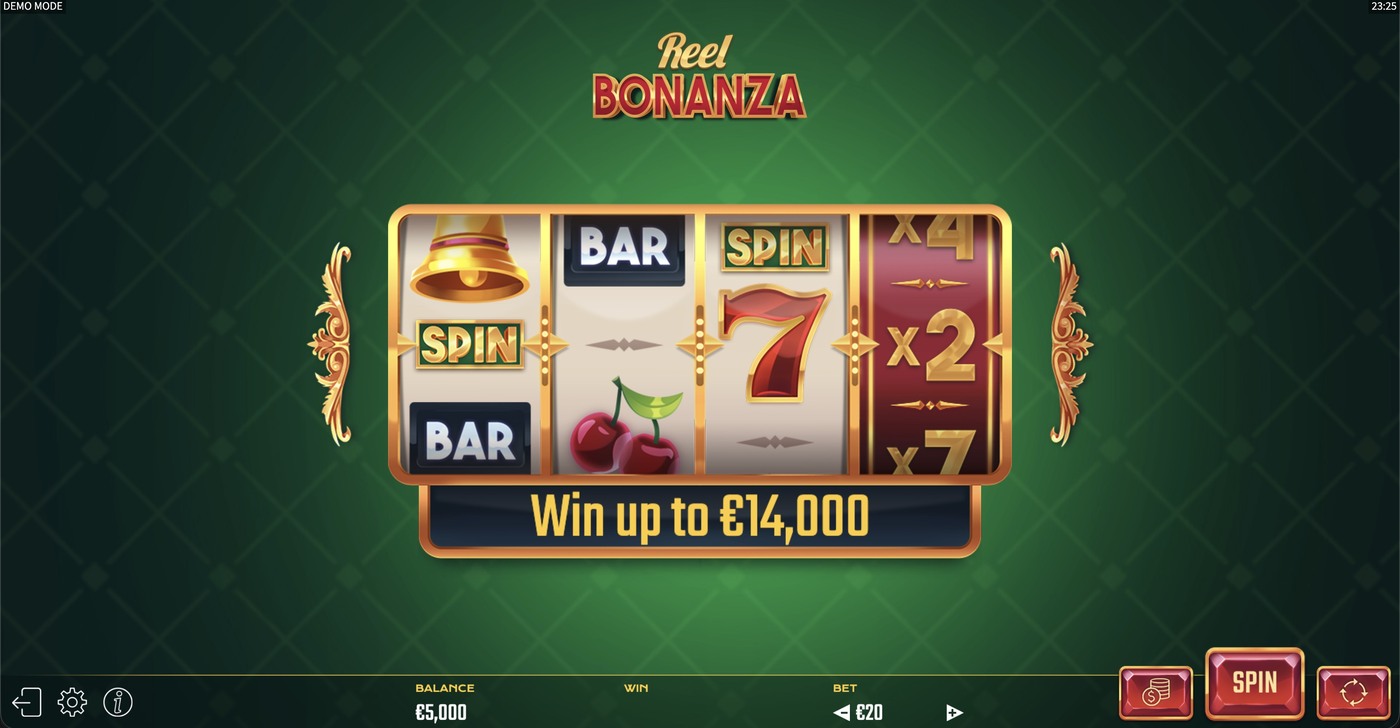 Reel Bonanza: image of main menu