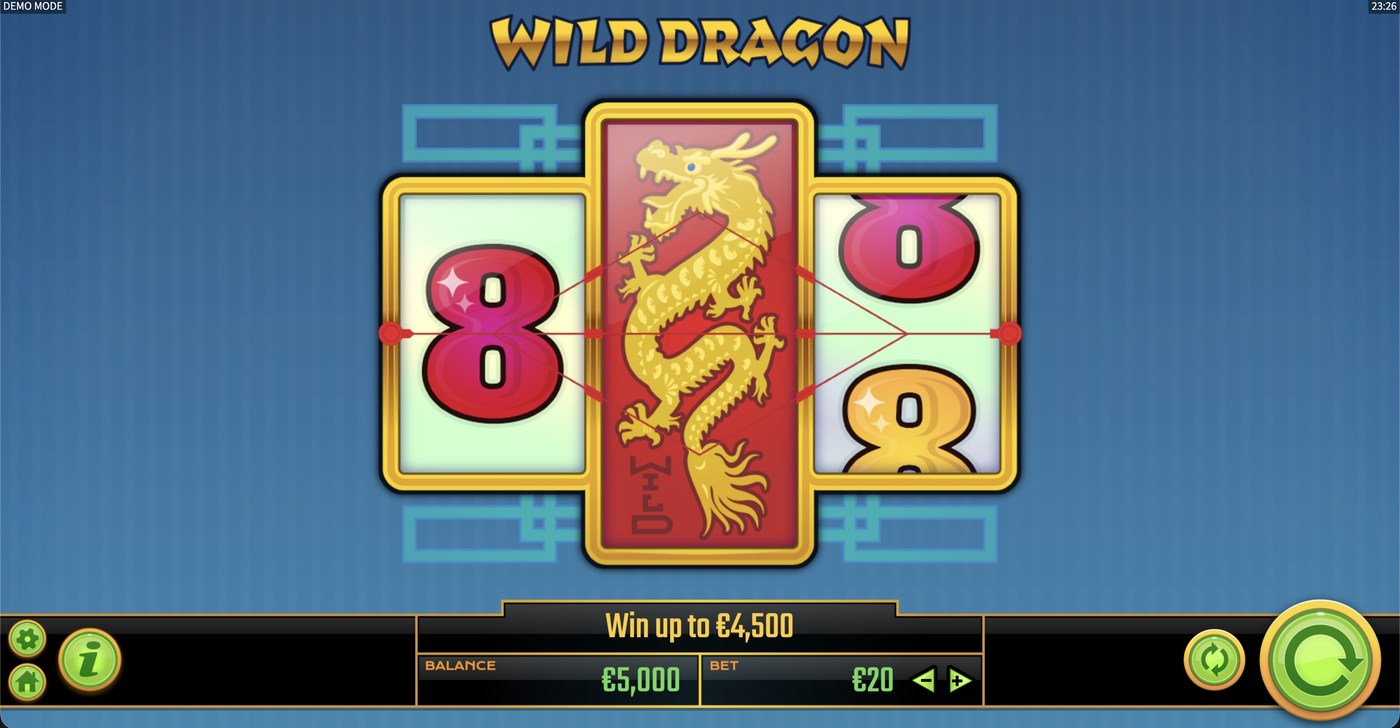 Wild Dragon: image of main menu