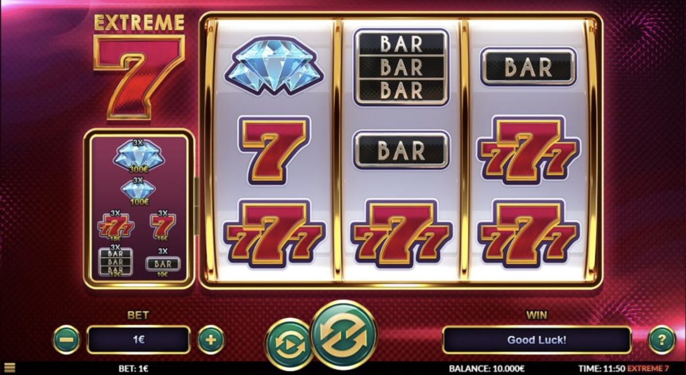 Extreme 7: image of main menu