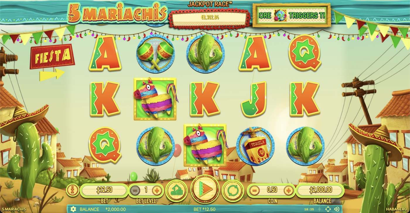 5 Mariachis: image of main menu