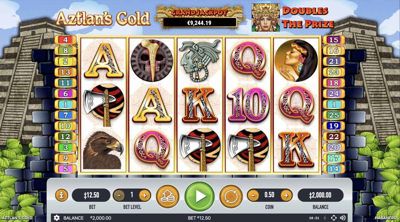 Aztlan's Gold: image of main menu