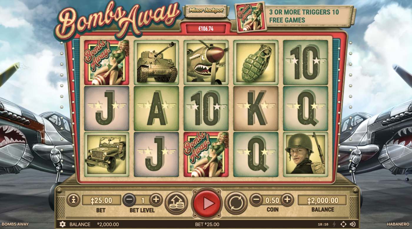 Bombs Away: image of main menu