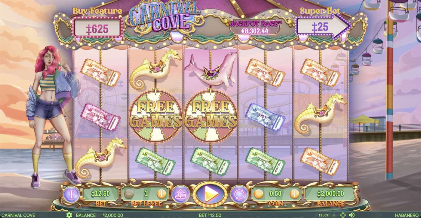 Carnival Cove: image of main menu