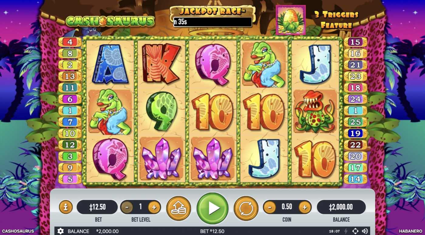 Cashosaurus: image of main menu