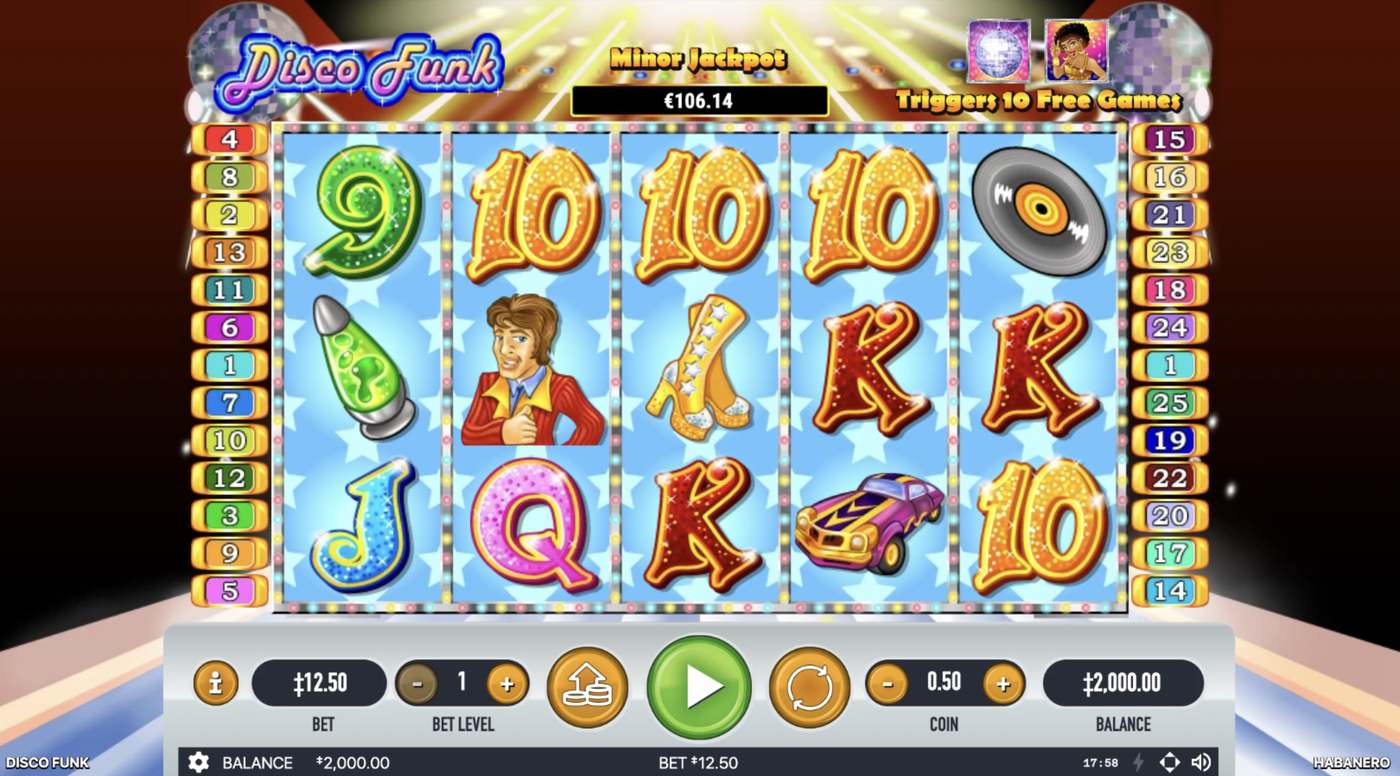 Disco Funk: image of main menu