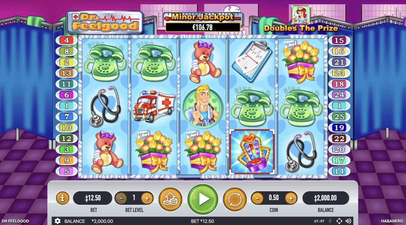 Dr Feelgood: image of main menu
