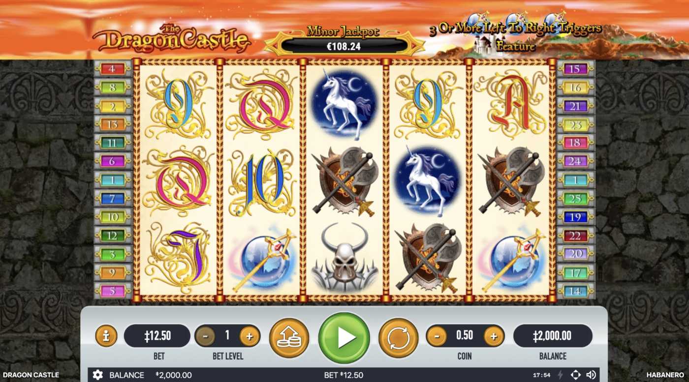 Dragon Castle: image of main menu