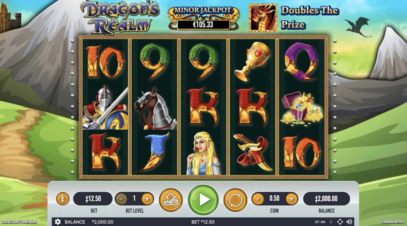 Dragon's Realm (Habanero): image of main menu