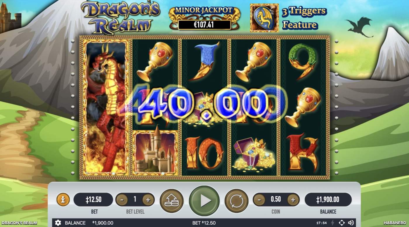 Dragon's Realm (Habanero): image of winning