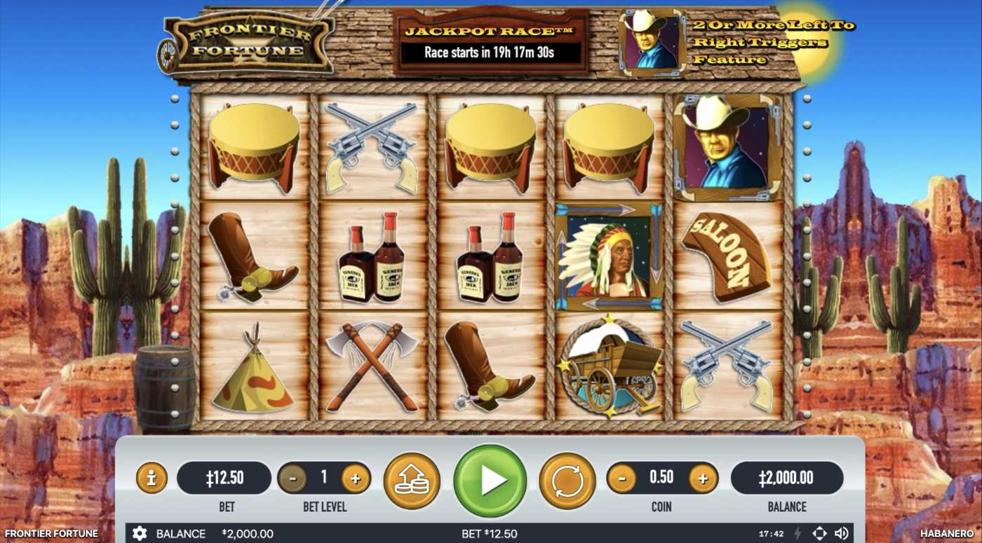 Frontier Fortune: image of main menu