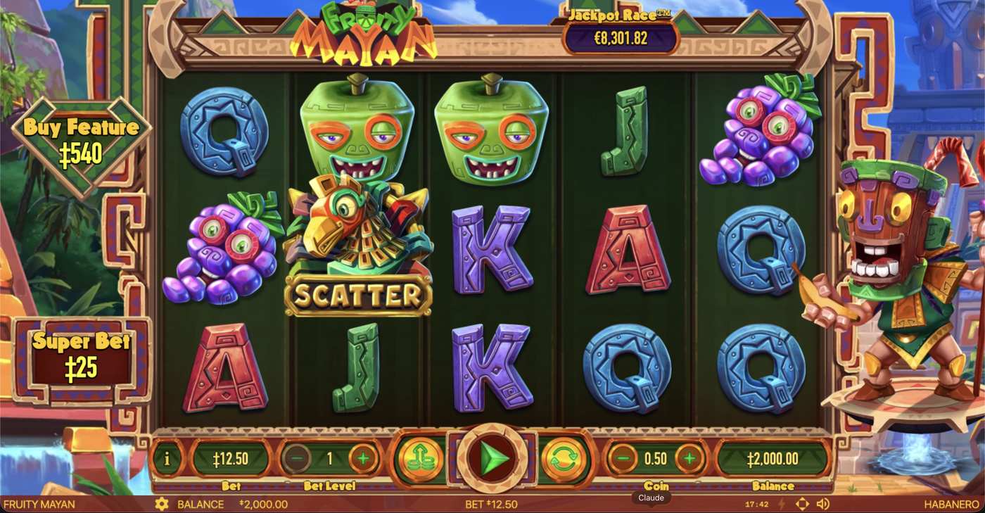 Fruity Mayan: image of main menu