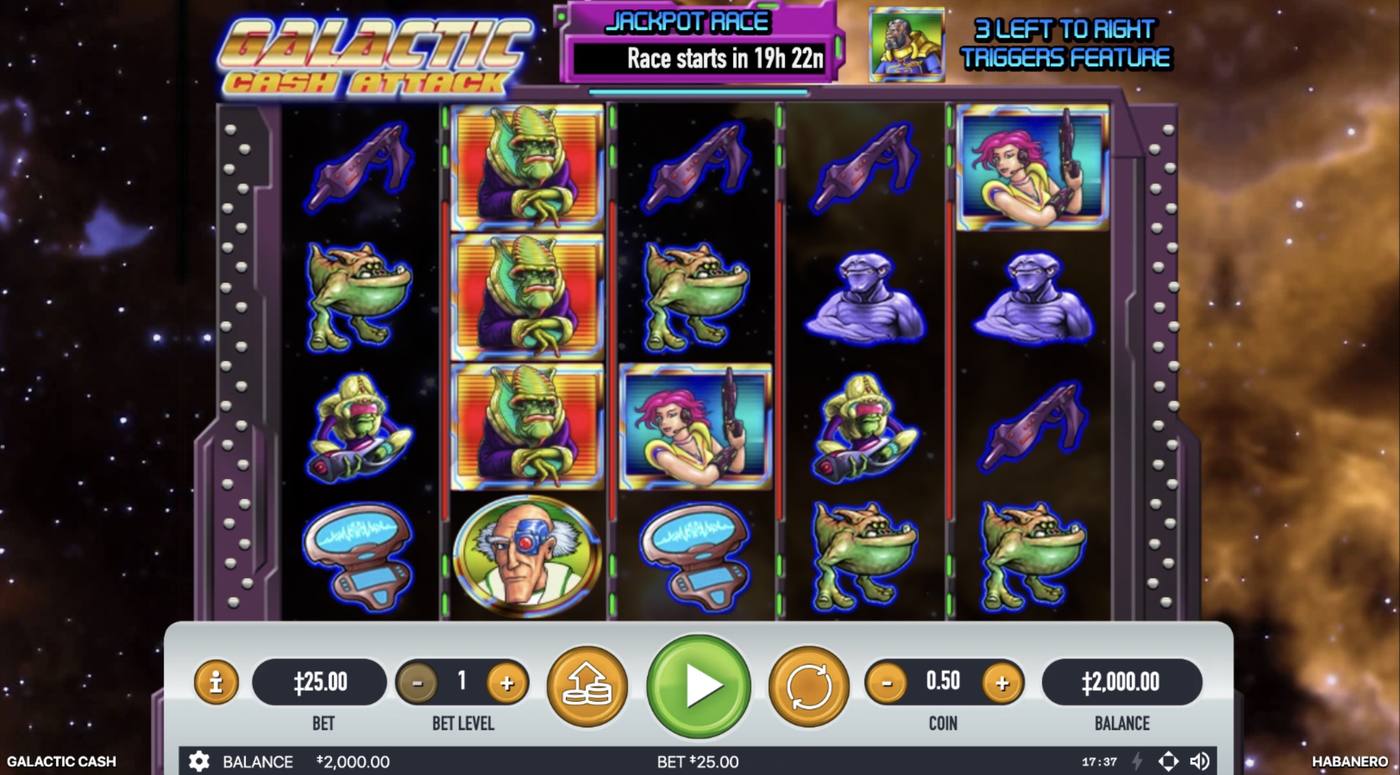 Galactic Cash: image of main menu