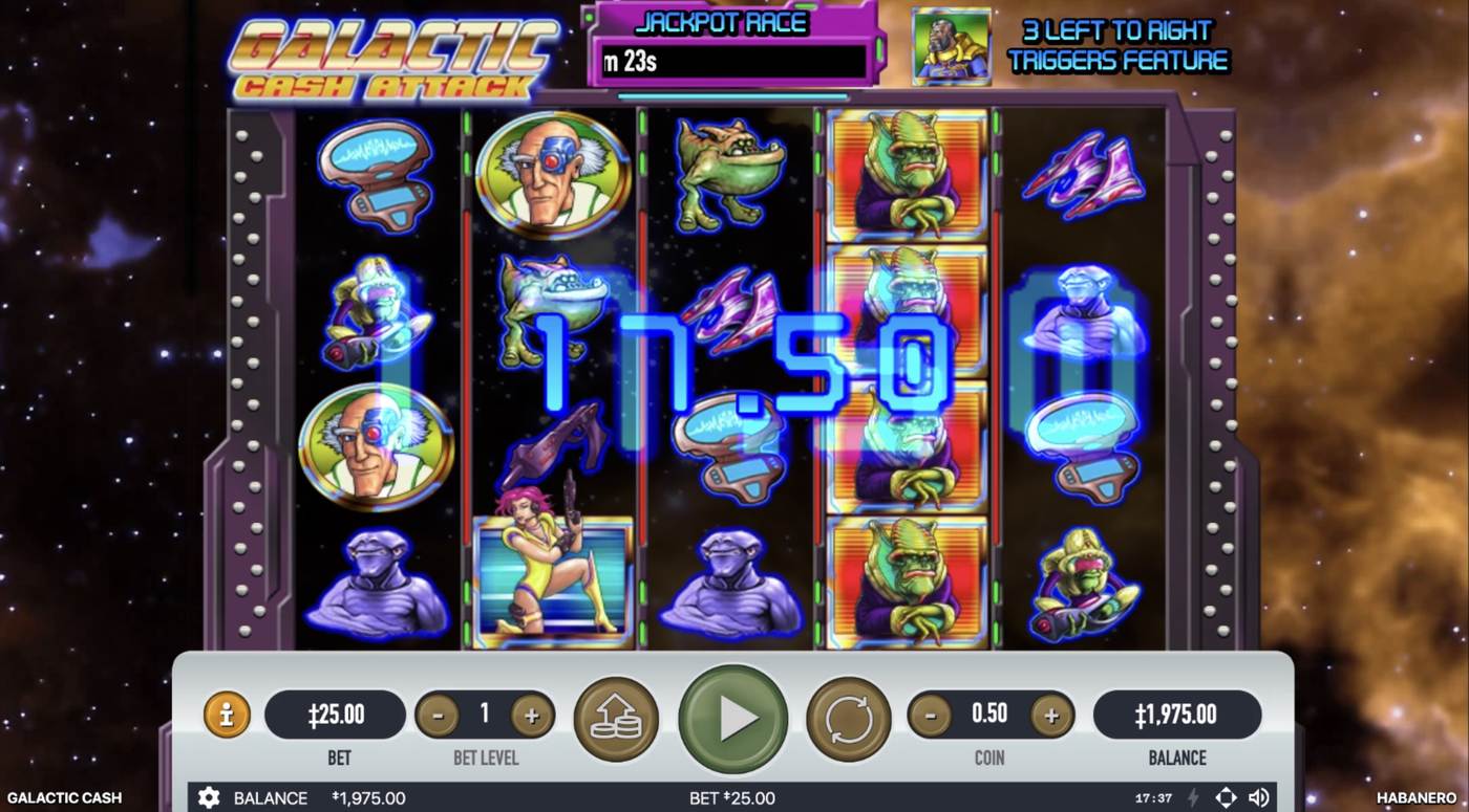 Galactic Cash: image of winning