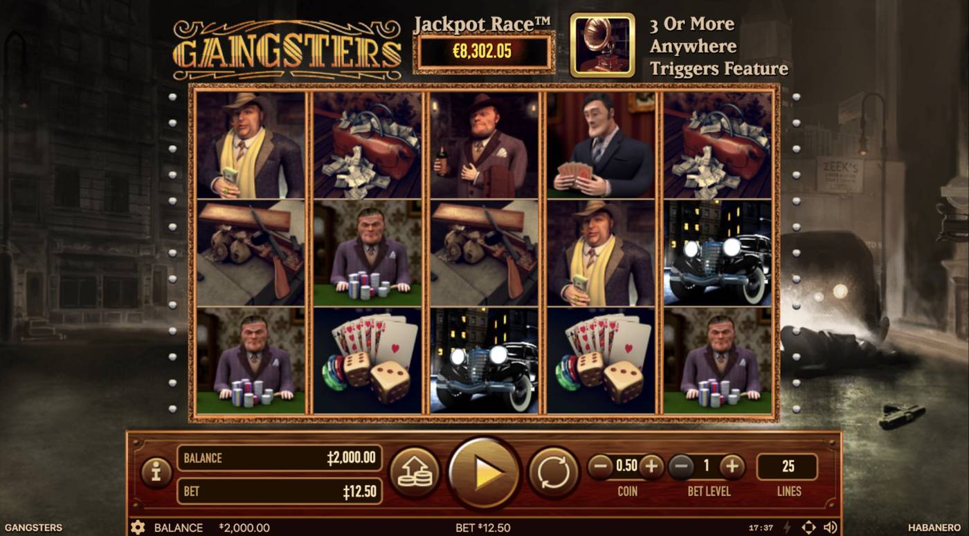 Gangsters: image of main menu