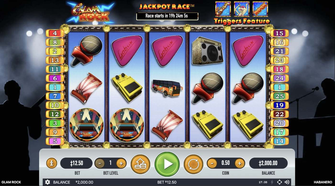 Glam Rock: image of main menu