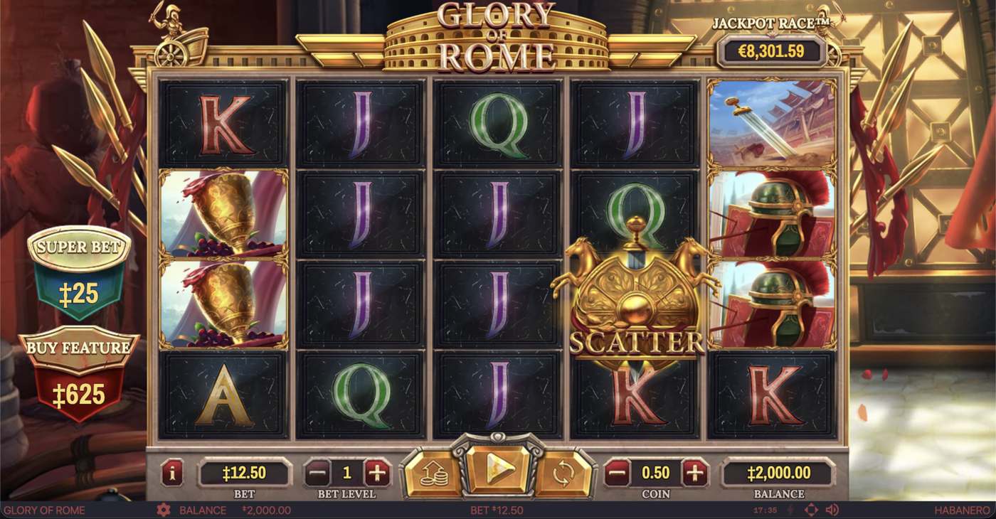 Glory Of Rome (Habanero): image of main menu