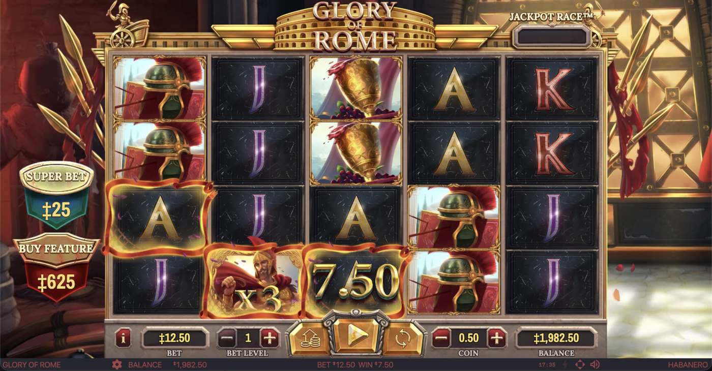 Glory Of Rome (Habanero): image of winning