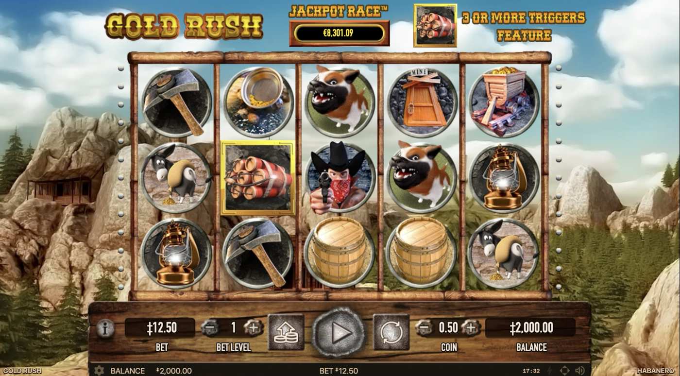 Gold Rush (Habanero): image of main menu