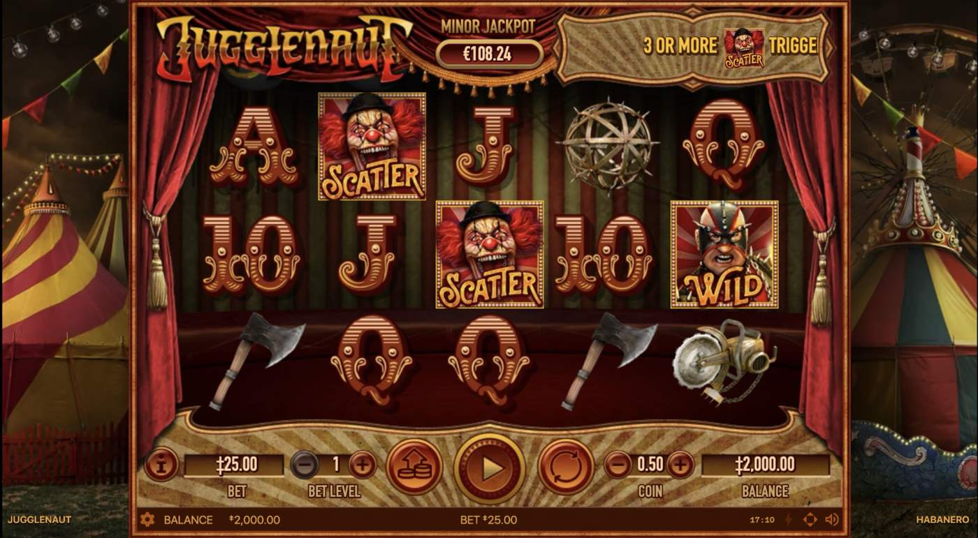 Jugglenaut: image of main menu