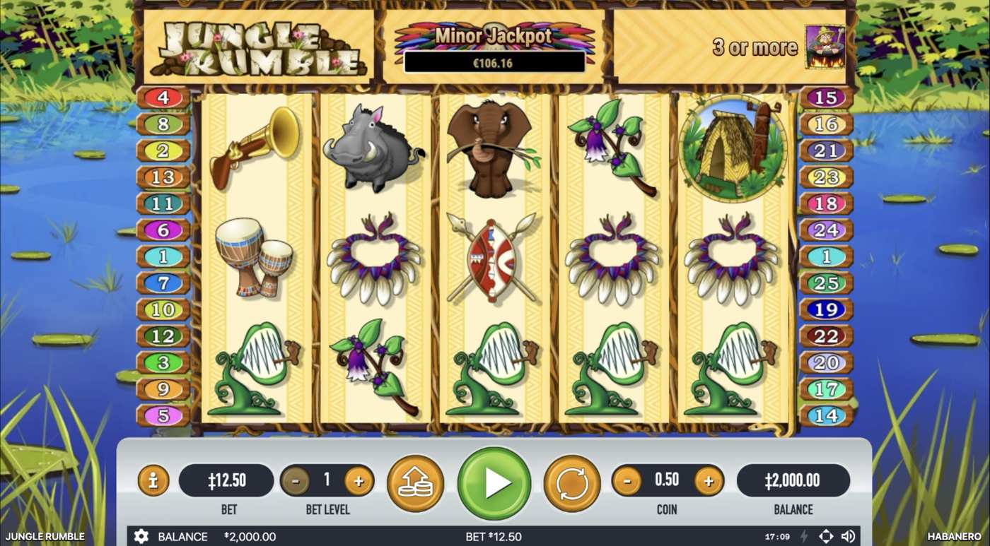 Jungle Rumble: image of main menu