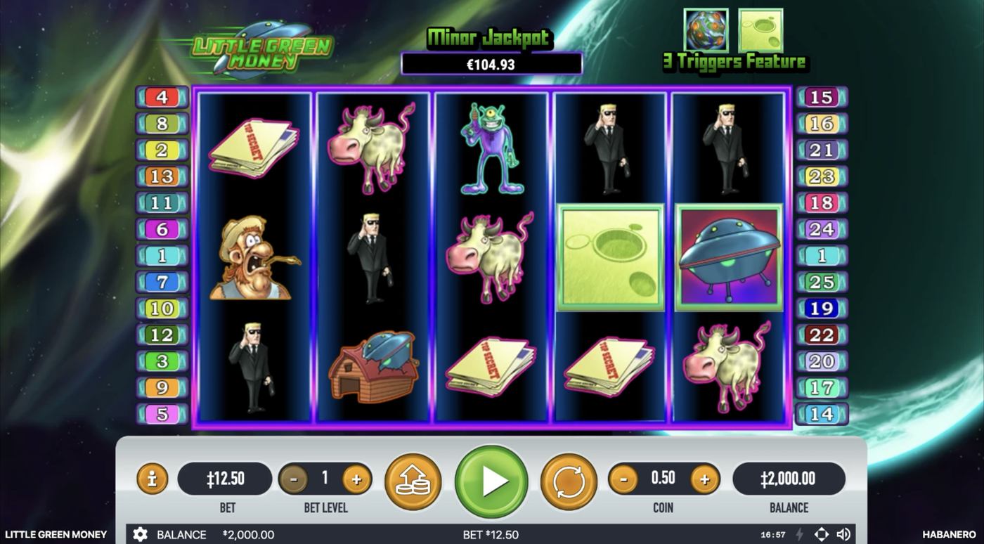 Little Green Money: image of main menu