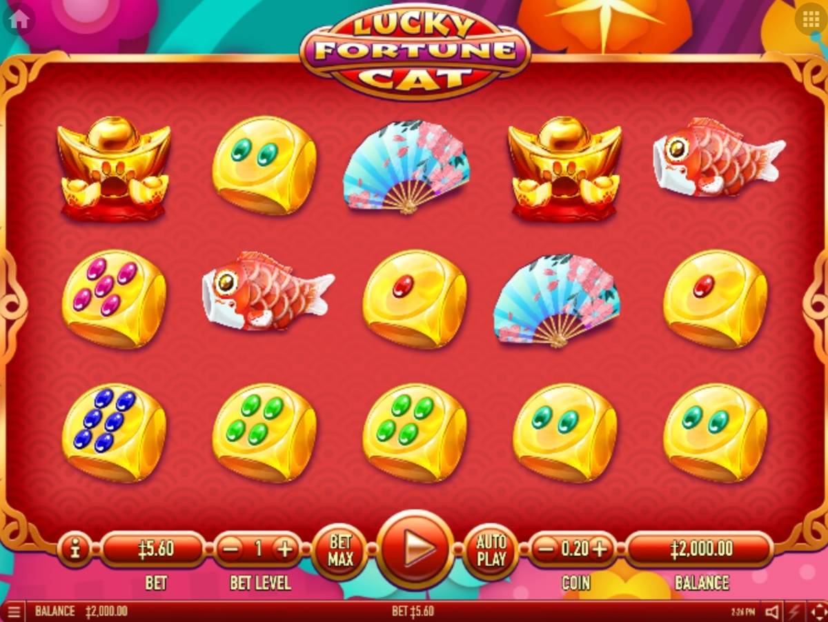 Lucky Fortune Cat: image of main menu