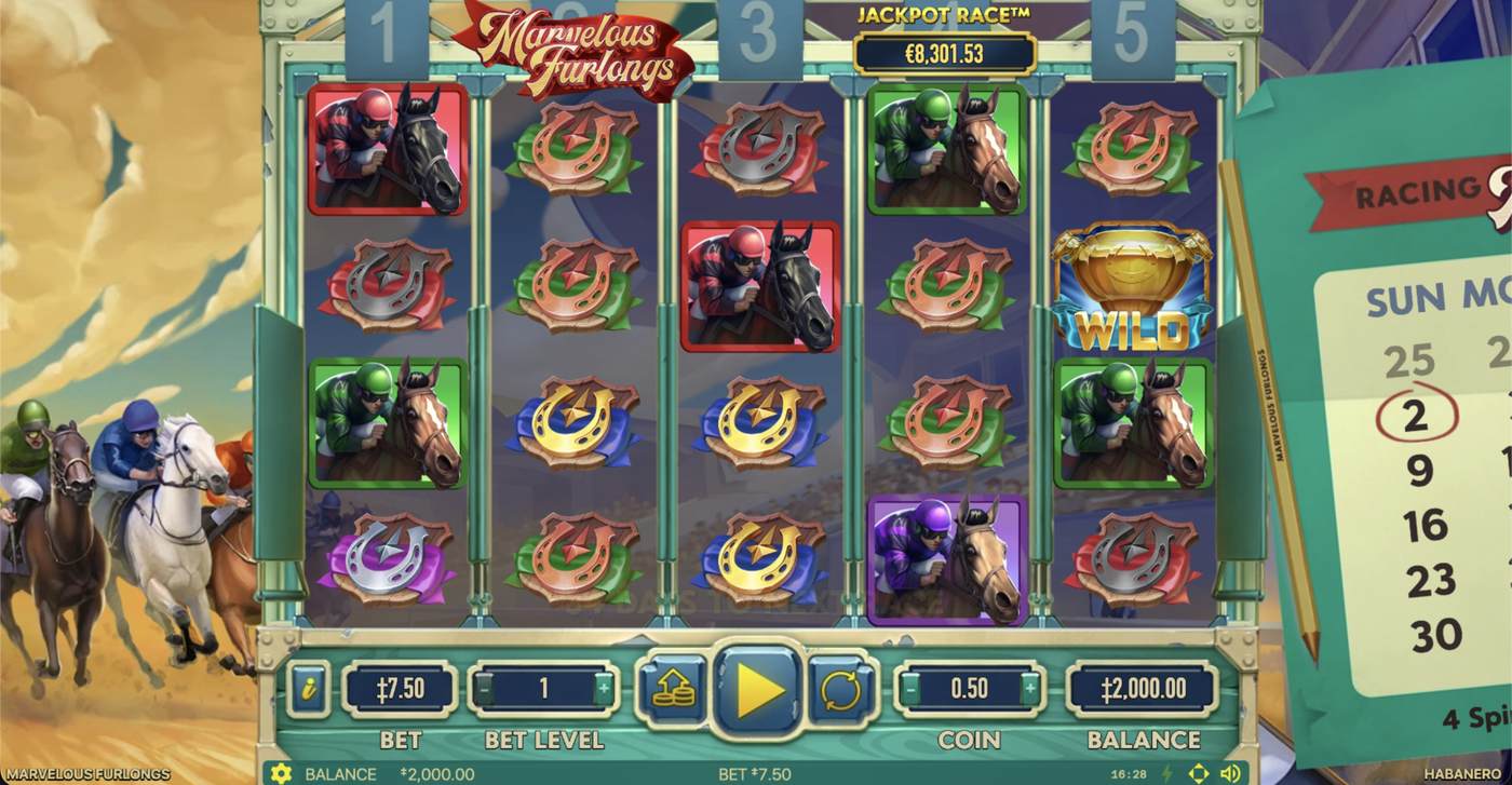 Marvelous Furlongs: image of main menu