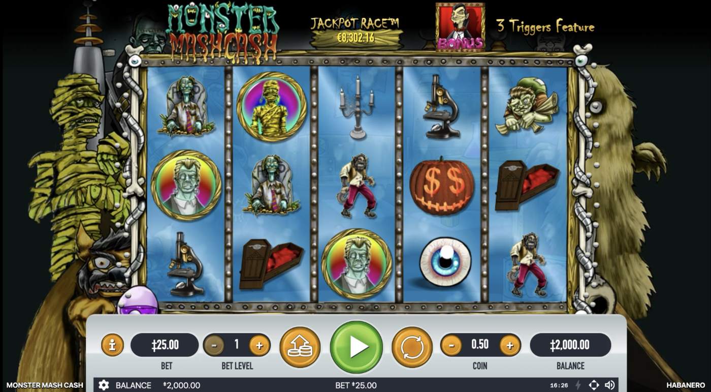 Monster Mash Cash: image of main menu