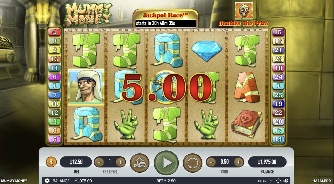 Mummy Money: image of winning