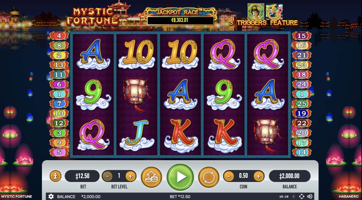 Mystic Fortune: image of main menu