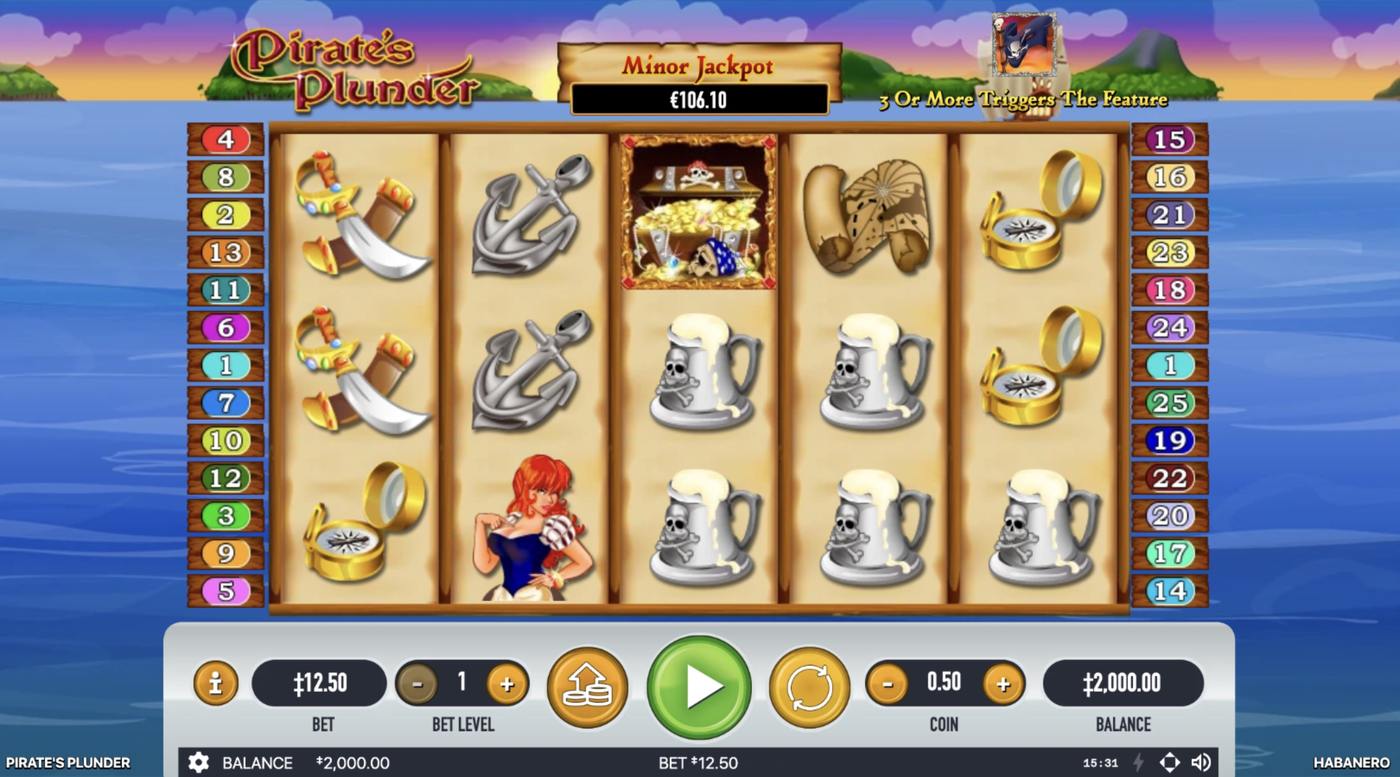 Pirate's Plunder: image of main menu