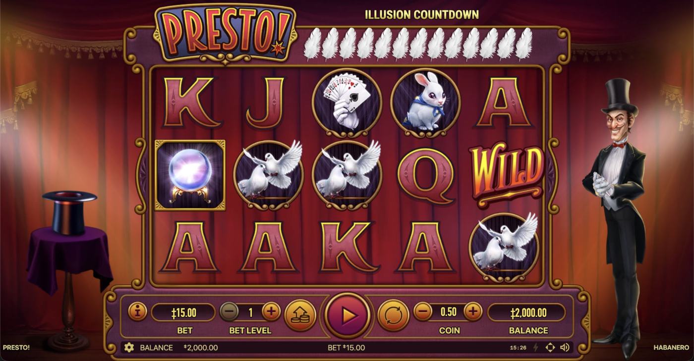 Presto!: image of main menu