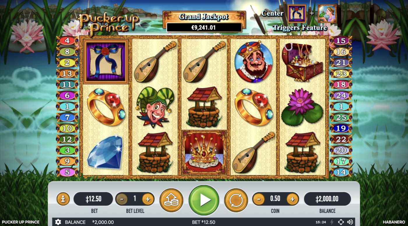 Pucker Up Prince: image of main menu