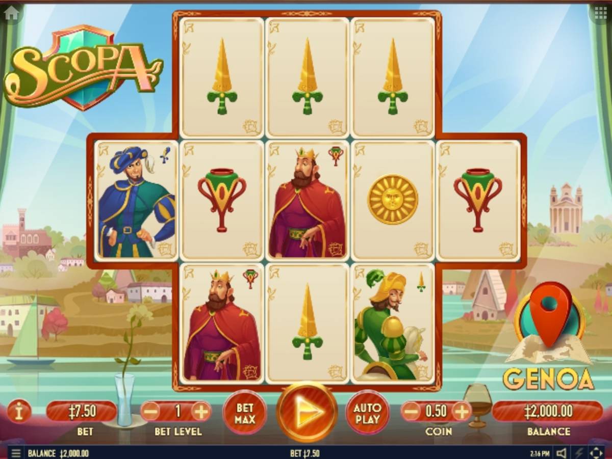 Scopa: image of main menu
