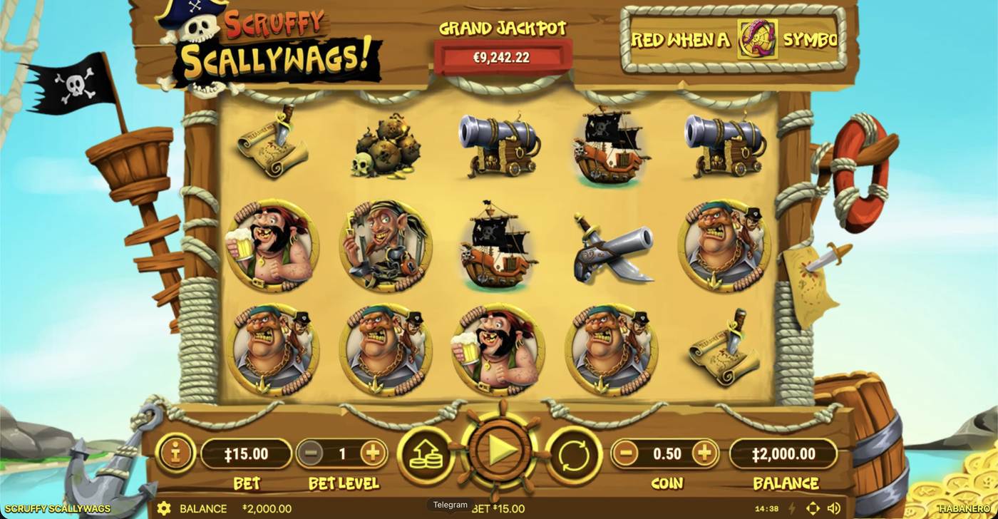 Scruffy Scallywags: image of main menu