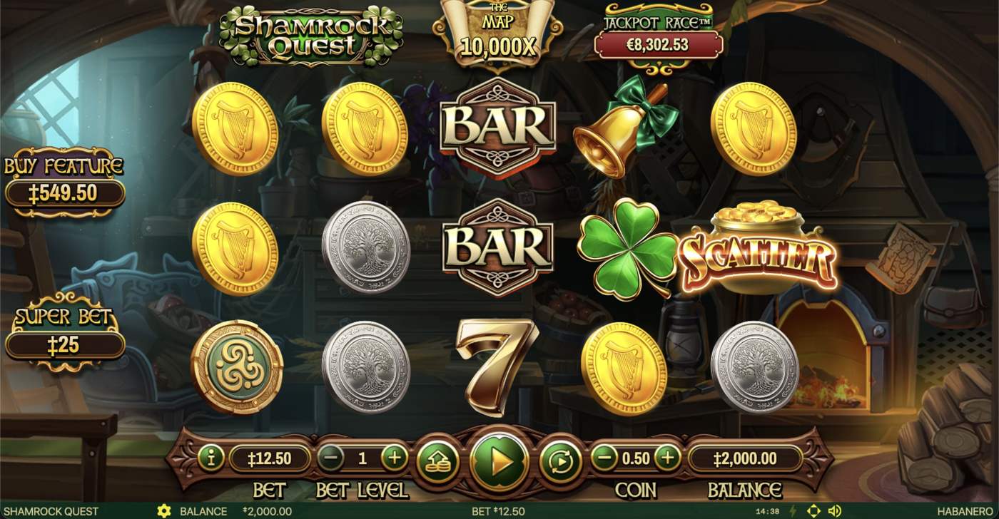 Shamrock Quest: image of main menu