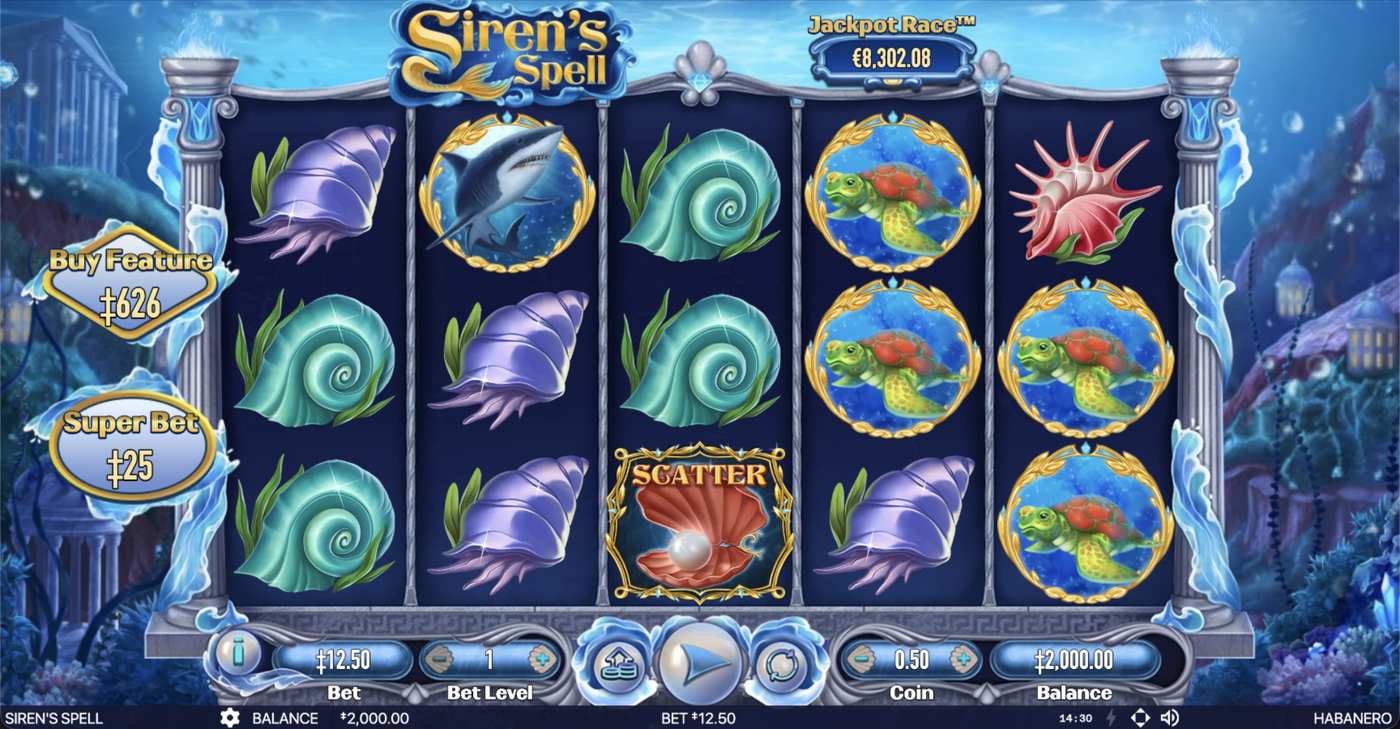 Siren's Spell: image of main menu