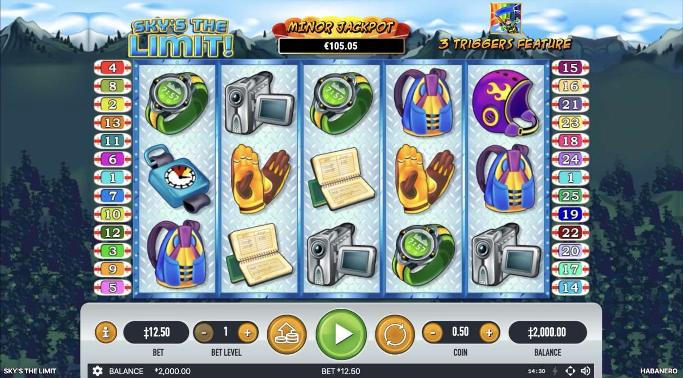Sky's the Limit: image of main menu