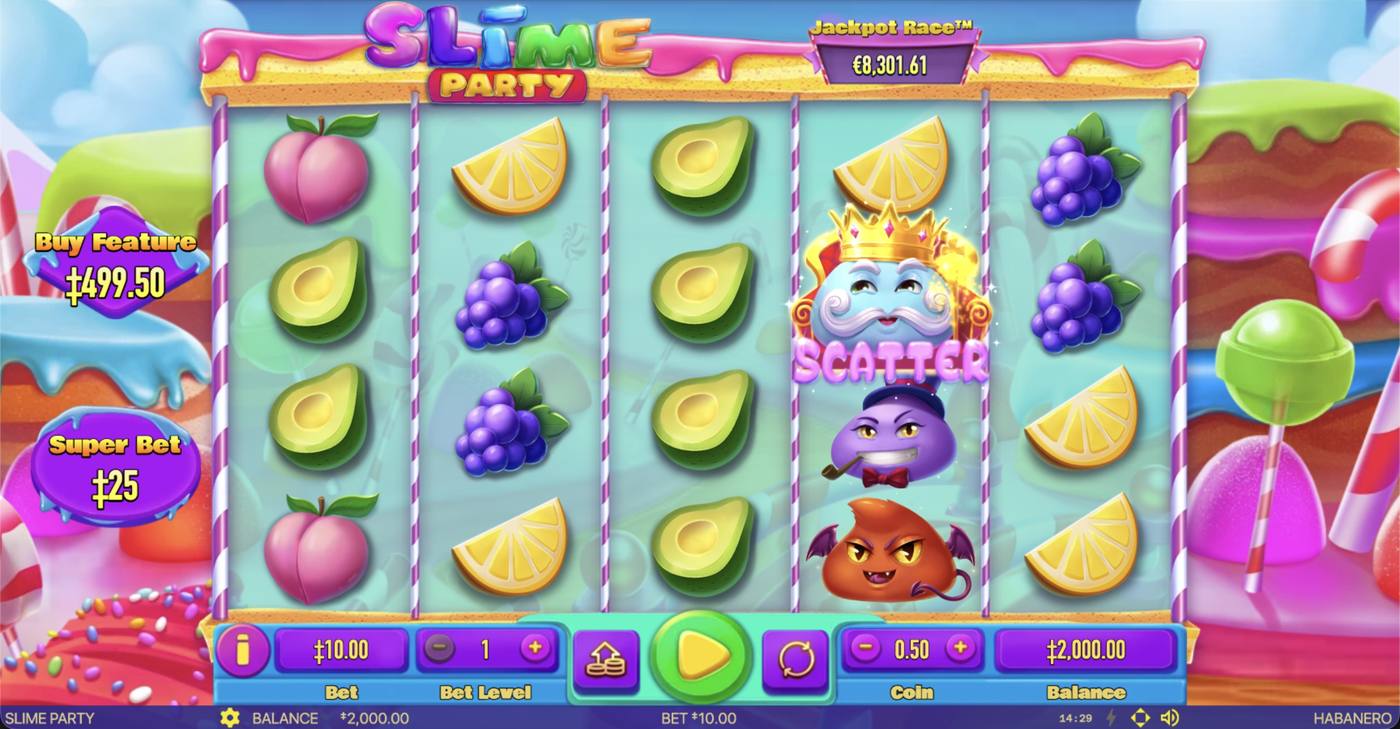 Slime Party: image of main menu