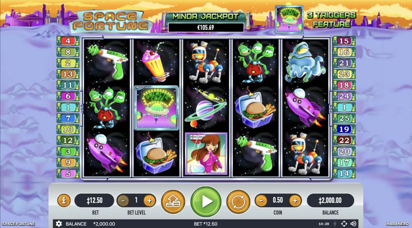 Space Fortune: image of main menu