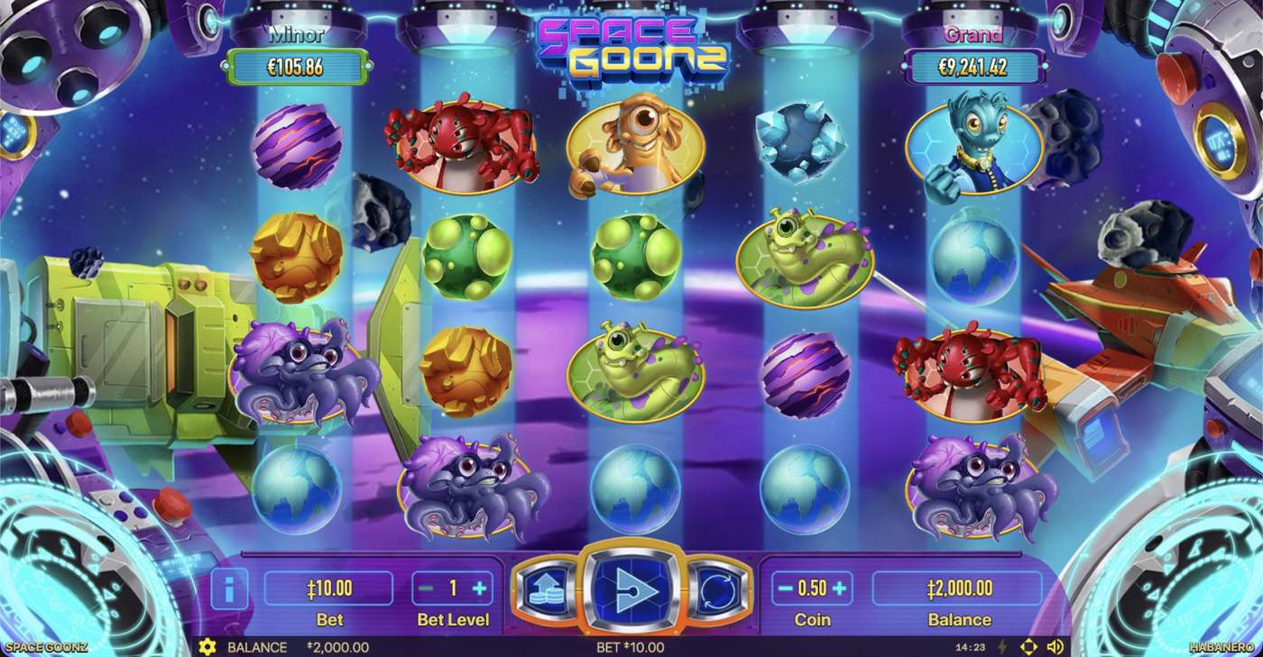 Space Goonz: image of main menu