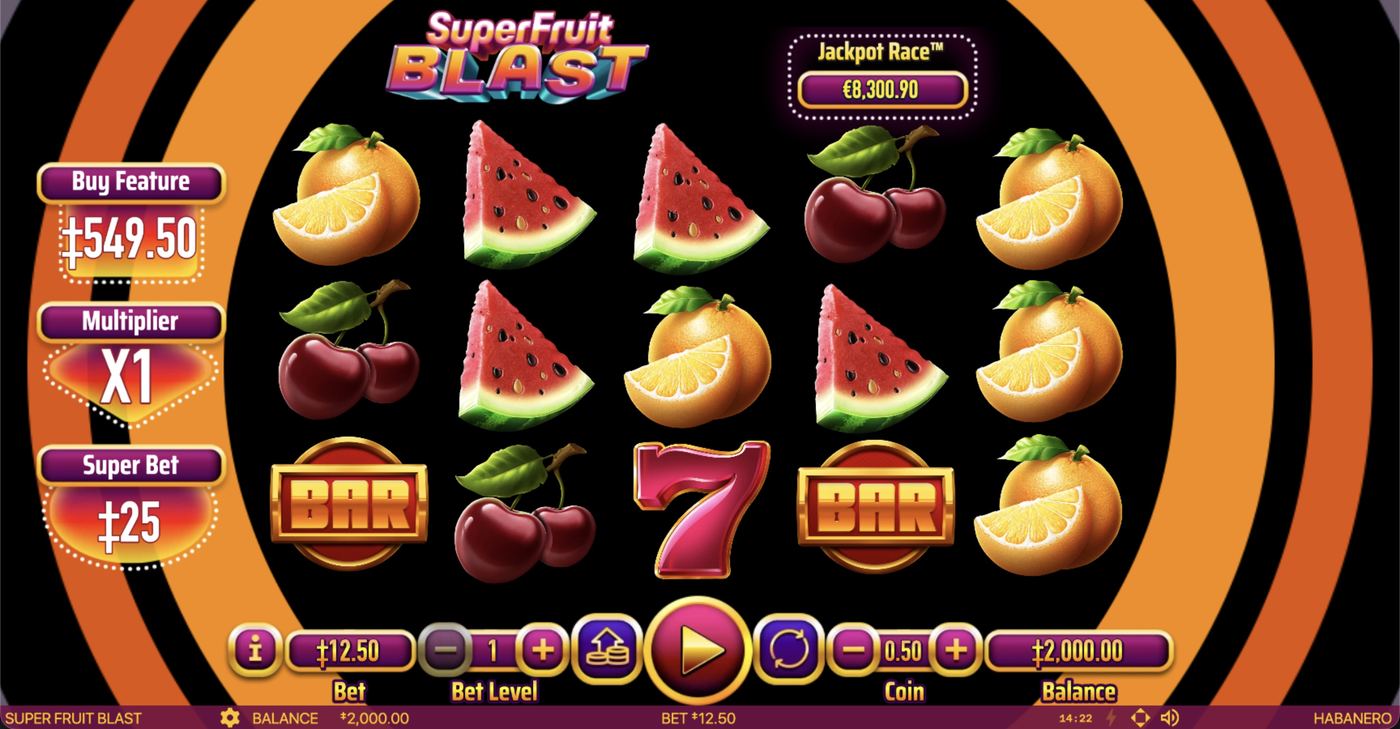 Super Fruit Blast: image of main menu