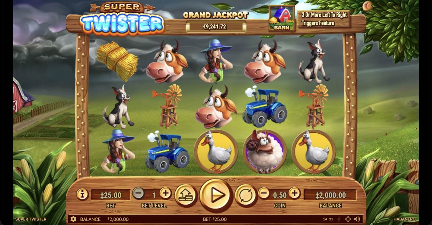 Super Twister: image of main menu