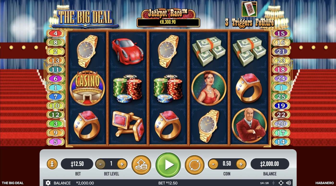 The Big Deal (Habanero): image of main menu