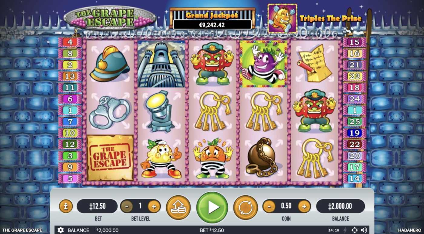 The Grape Escape: image of main menu