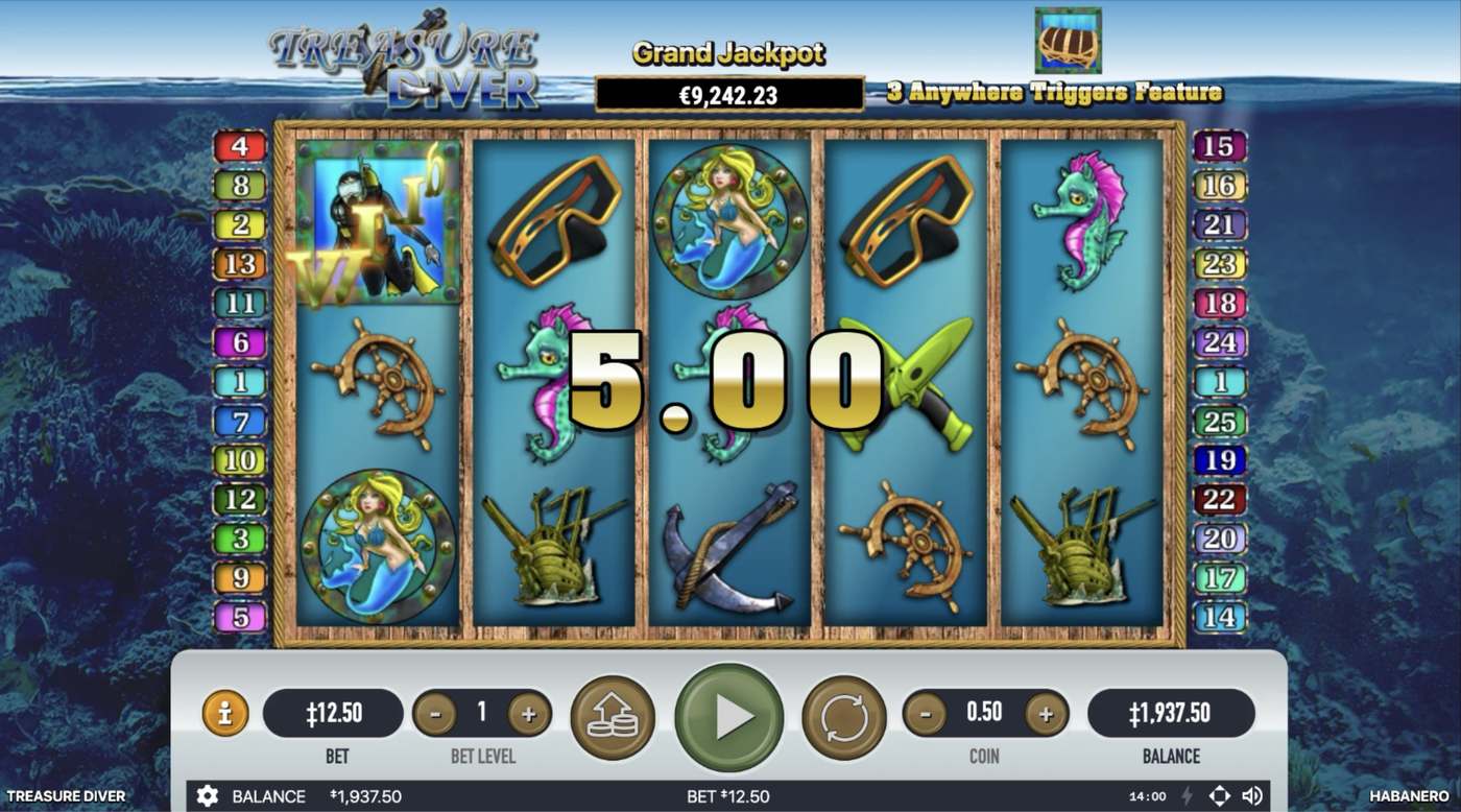 Treasure Diver: image of winning