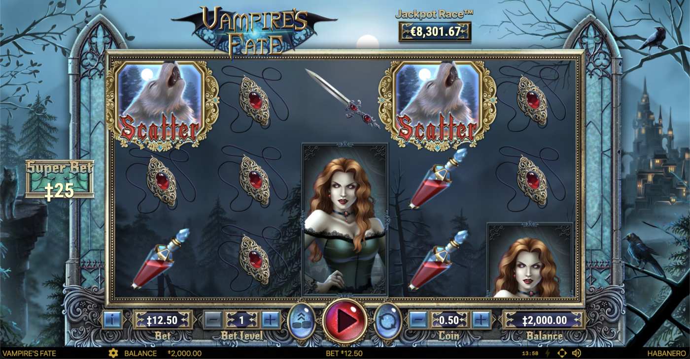 Vampire's Fate: image of main menu